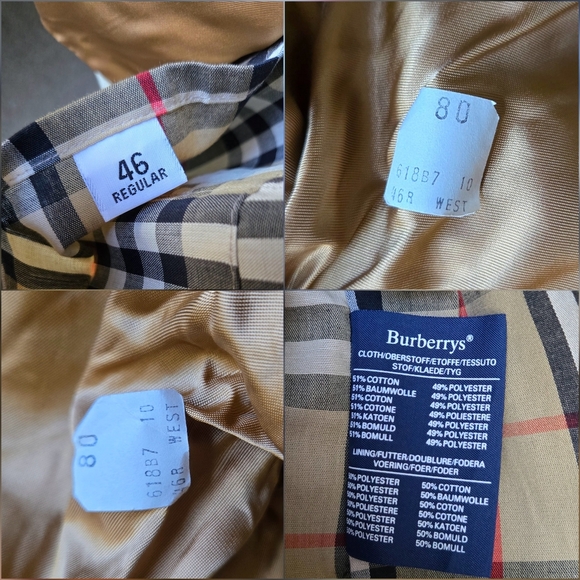 SOLD❤️Burberrys' 46 Mint Regular Mens Long Trench Coat Plaid Lined - Picture 3 of 15